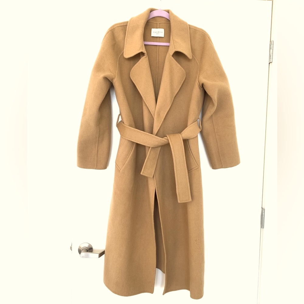 Sandro Coat, camel, wool